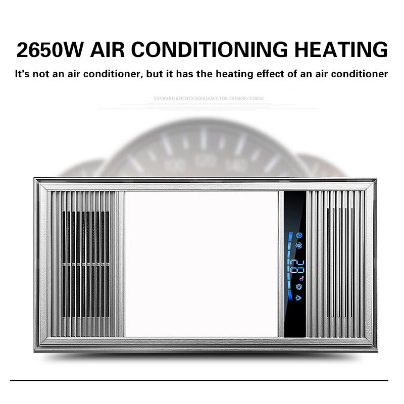 Ar frio e quente forno de aquecimento rápido aquecedor do radiador led banheiro aquecedor lâmpada do teto ventilador exaustor
