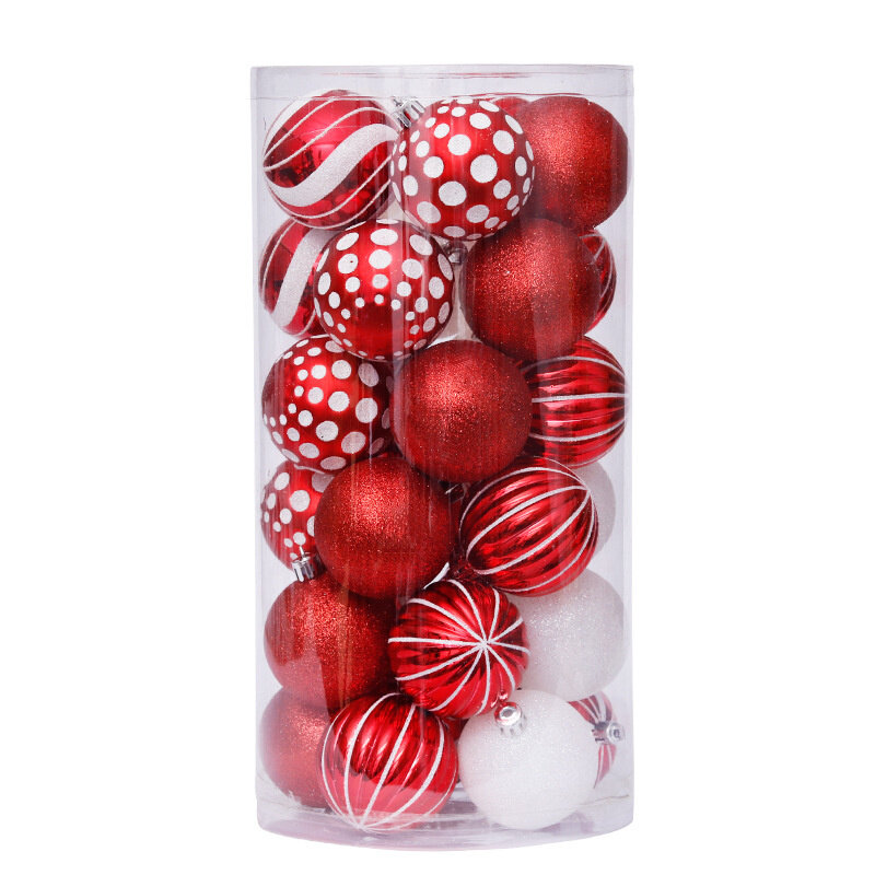Bolas de Navidad de colores surtidos, 6cm / 30 piezas, adornos para árbol de Navidad, decoraciones de Navidad, colgantes para árbol, regalo de Año Nuevo