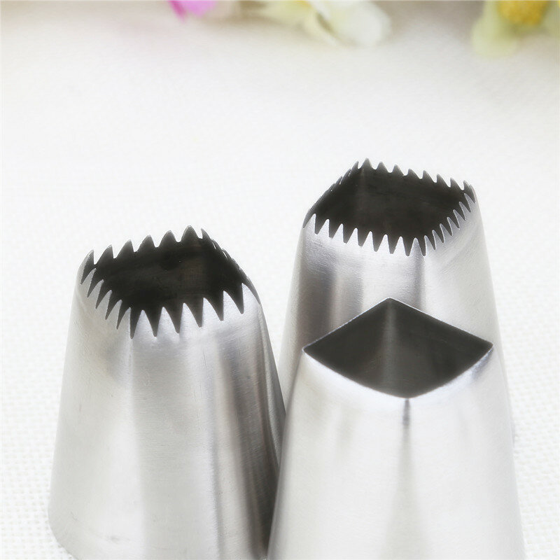 3 PCS Bakery Stainless Steel Kitchen Accessories Pastry Tips Cream Nozzle Icing Piping Nozzles Baking Mold Cake Decorating Tool