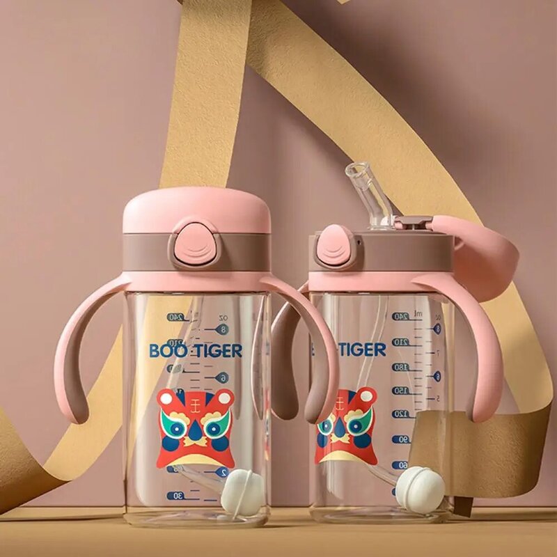 Botol Air 240Ml/280Ml dengan Skala Anti Bocor BPA Gratis Botol Sippy Anak untuk Balita