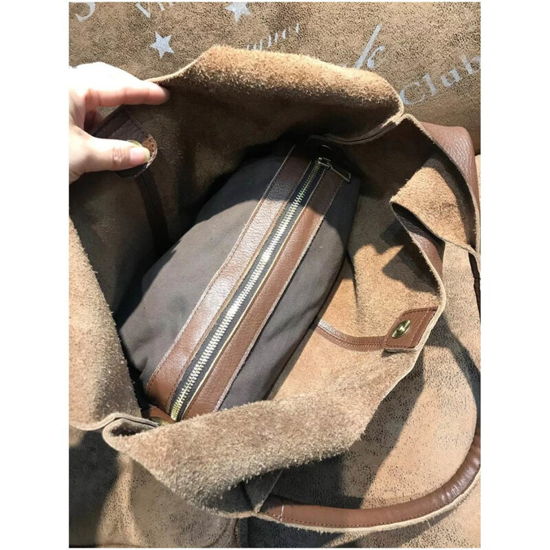 Bolsa feminina de couro legítimo artesanal, clássica bolsa de ombro tote macio, nova moda 2021
