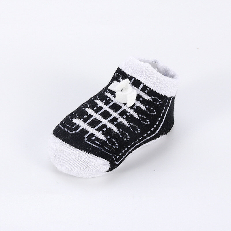 Chaussettes en coton anti-aldes pour bébés, pour filles et garçons de 0 à 12 mois, avec poignée en caoutchouc, chaussures pour les premiers pas des tout-petits