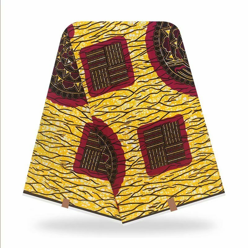 Gran oferta, telas de cera nigeriana, algodón africano estampado, cera real Ankara Angela, nueva cera pagne real