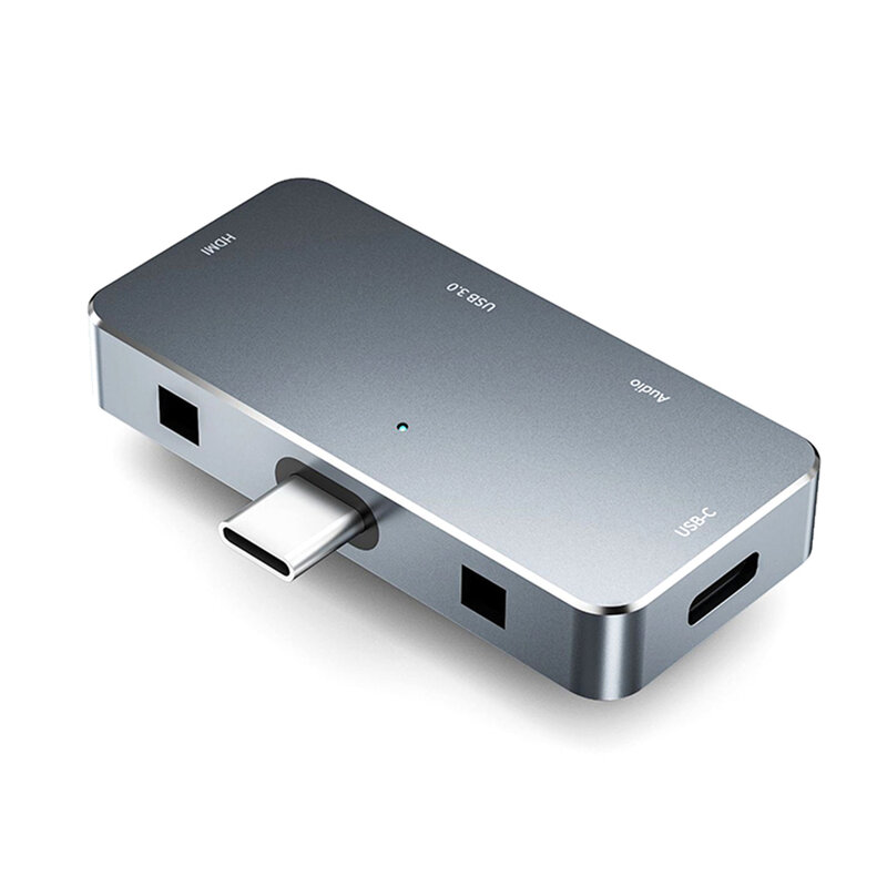 Concentrador de puertos USB tipo C para iPad Pro 2020, 4 en 1, con USB 3,0, PD, 3,5mm, para Huawei Mate 40, Puerto divisor de USB-C