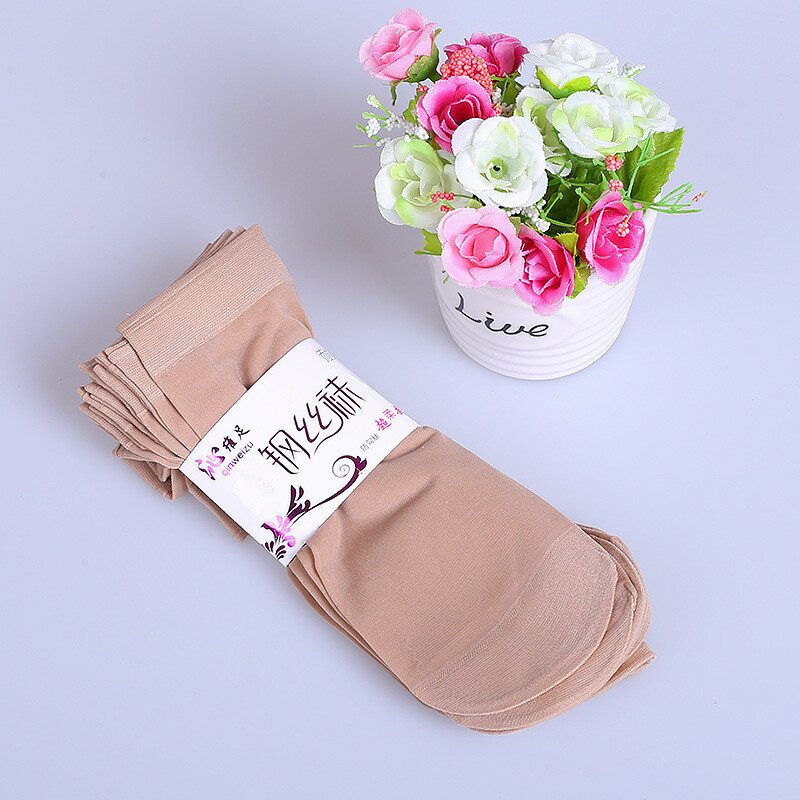 Venda quente 10 pares de meias transparentes de alta qualidade meias femininas verão fina seda macia curto meias femininas tornozelo respirável