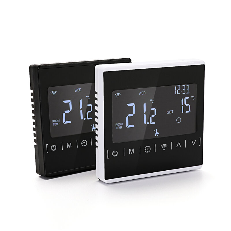 Controlador de Temperatura Elétrico, All Touch Screen, Termorregulador, Luz Negra, Termostato de Aquecimento, Wi-Fi, 110V, 120V, 230V