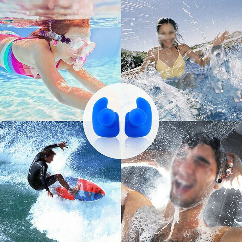 Natação espiral tampões de ouvido design ergonômico para nap silicone à prova de som espiral natação leve tampões de ouvido equipamentos de natação