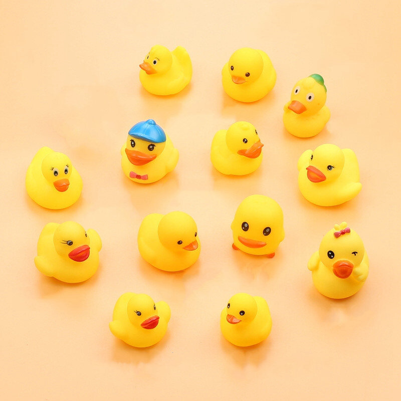 Jouets de bain pour bébé canard en caoutchouc, jeu interactif, cadeaux pour nouveau-nés de 0 à 12 mois