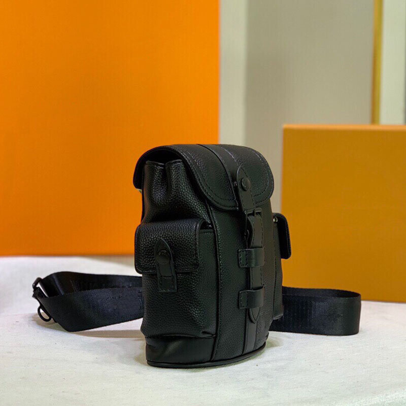 2021 novo luxo unisex saco de couro genuíno moda preto saco melhor qualidade saco do mensageiro esportes lazer saco preto