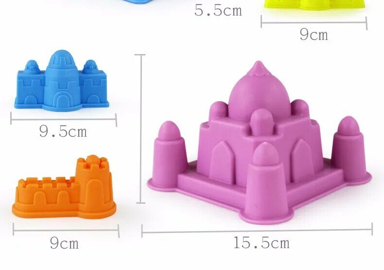 6 Buah Mainan Pantai untuk Anak-anak Model Istana Pasir Pasir Pantai Mainan Peralatan Air Kastil Pantai Anak-anak Mainan Anak-anak Permainan Pasir Hadiah Ulang Tahun