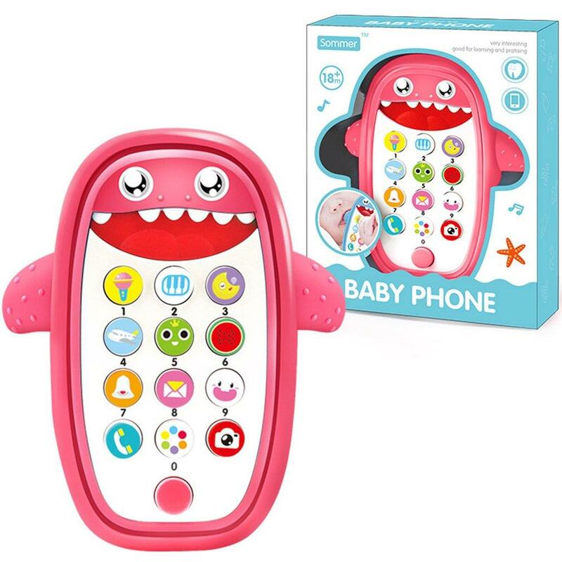 Teléfono de juguete para bebé juguete educativo para niños pequeños teléfono móvil máquina de sonido de música para niños regalo 