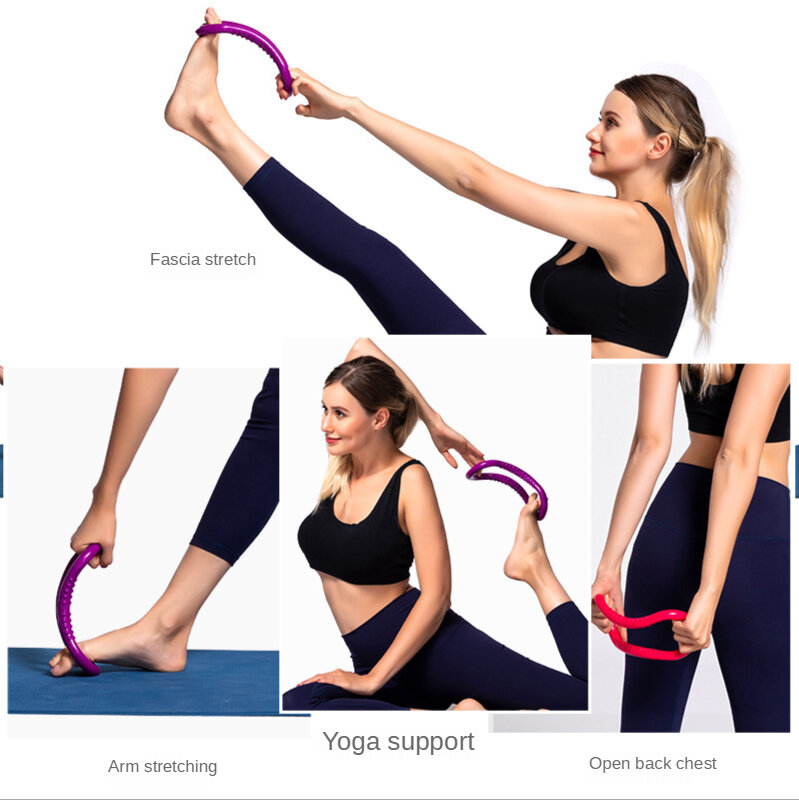Cincin Yoga Pilates Gelang Peregangan Kebugaran Cincin Tubuh Bangunan untuk Pelatihan Rumah Aksesori Cincin Ajaib Peralatan Lingkaran Yoga