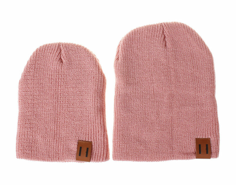 Chapéus para a família combinar, chapéu para recém-nascidos crianças 6m-4t chapéu bebê menino menina inverno gorro tricô adulto feminino boné casual