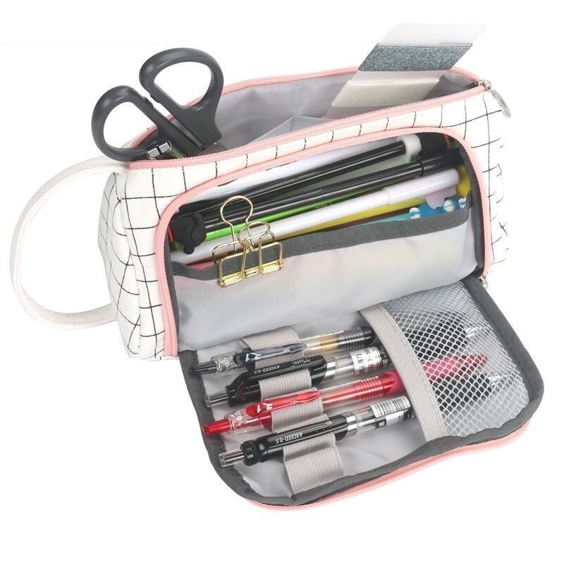 Saco de lápis de grande capacidade 20 cores kawaii caneta escolar suprimentos caixa de lápis bolsa de papelaria