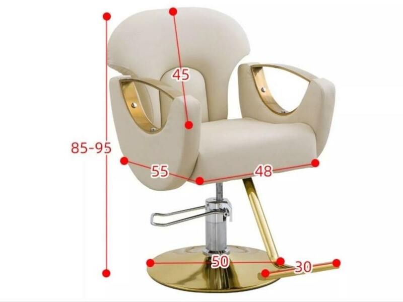 Nowy popularny styl luksusowe hydrauliczne salonowe krzesło do stylizacji złoty fryzjer krzesło pielęgnacja paznokci meble