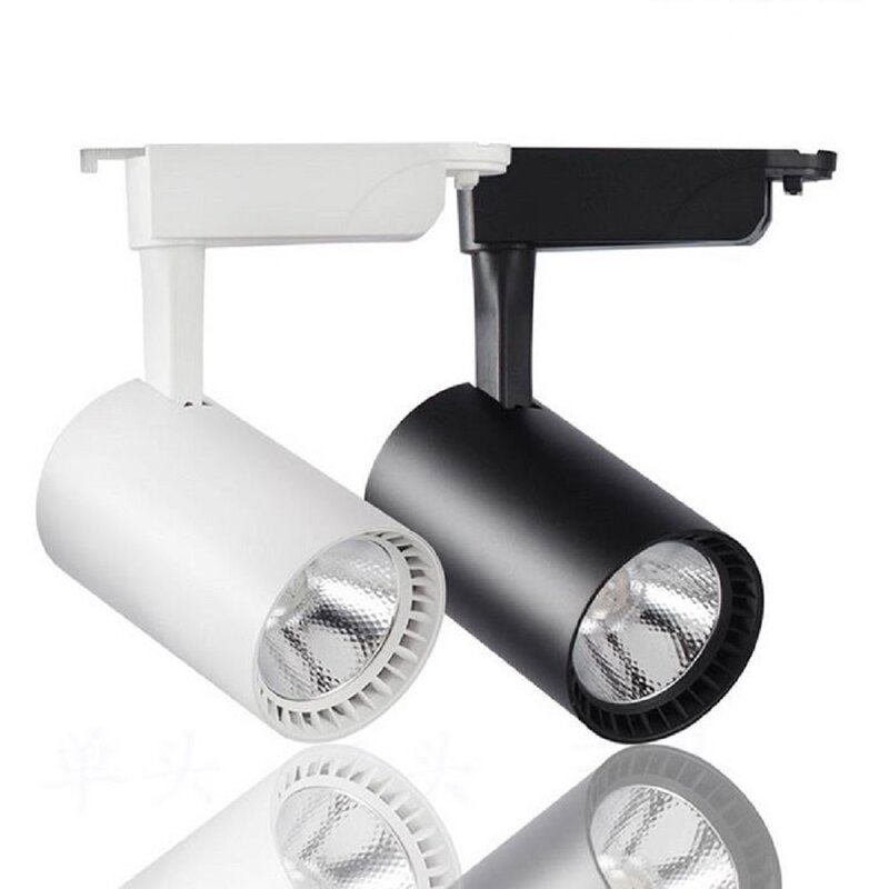 Lámpara de riel LED COB para tienda de ropa, Bombilla de iluminación de ventana, color blanco frío y cálido, 12W, 20W, 30W, 1 unidad
