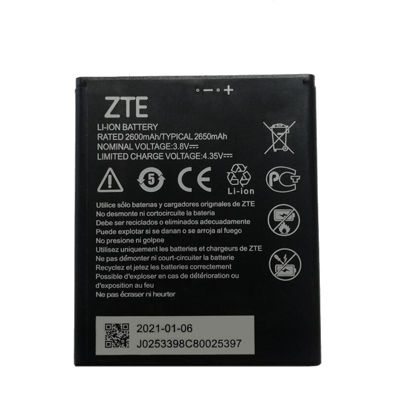 Новый оригинальный аккумулятор 2650 мАч Li3826T43P4h695950, Сменный аккумулятор для Мобильный телефон для ZTE Blade A5 2019 / A3 2020