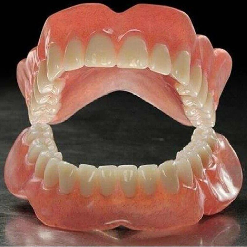 28pcs Resin False Teeth Whitening Dentures Temporary Fake Tooth Upper Lower Removable Dental Veneers Dentadura Postiza Completa