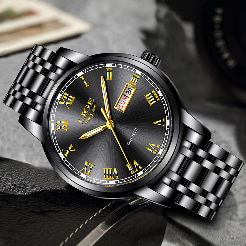 2020 남성용 비즈니스 시계 LIGE Fashion Mens Watches 최고 브랜드 럭셔리 날짜 다이얼 시계 남성 단순 방수 스포츠 손목 시계