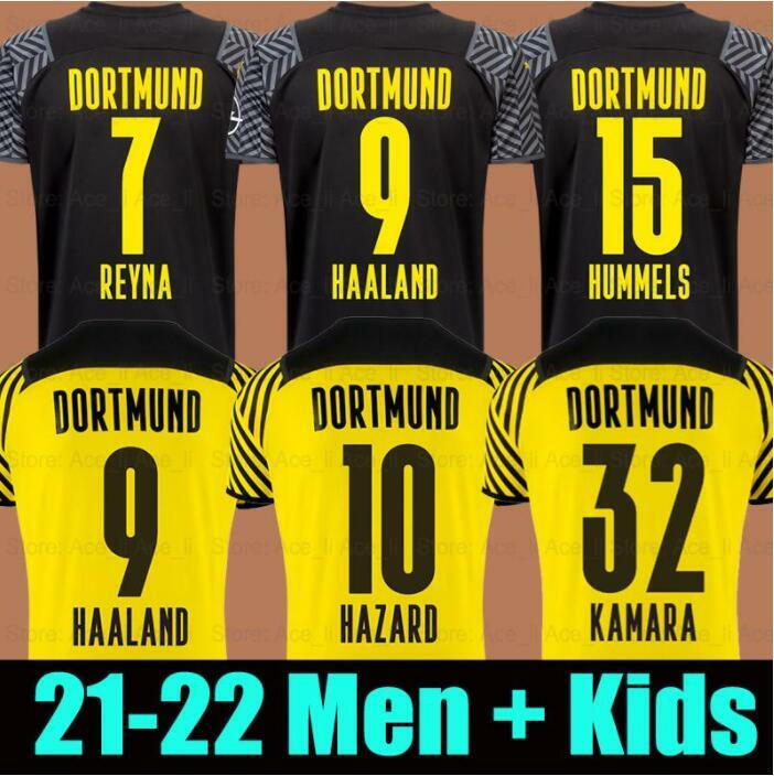Mới 2021 2022 Người Trưởng Thành Bộ Dortmundes Áo Borussia SANCHO REUS BELLINGHAM HUMMELS 21 22 Chất Lượng Cao Trẻ Em Bộ Jersey