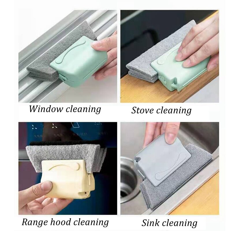 فرشاة تنظيف النوافذ السحرية ، فرشاة إزالة التلوث من المطبخ ، نوافذ الأخدود ، أدوات تنظيف جميع الزوايا والفجوات