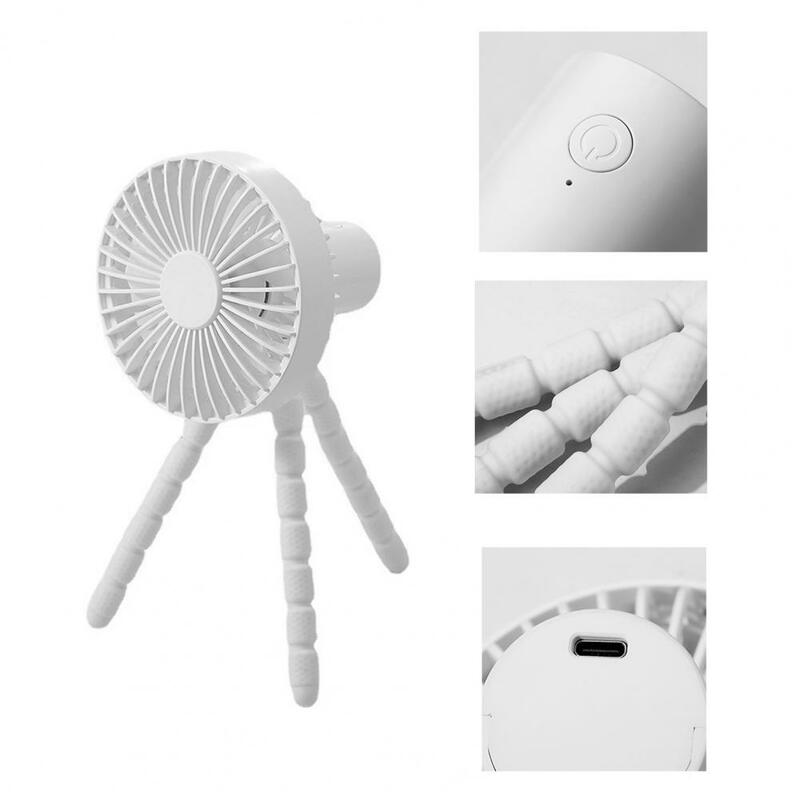 Convenient Desk Fan Multifunctional Quiet Operation Speed Control Knob Plastic Portable Cooling Fan Easy to Use for Home