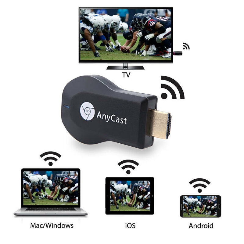 1080P موصل تلفاز لاسلكي استقبال Anycast M2 زائد لجهاز Chromecast الكمبيوتر جهاز استقبال للتليفزيون Airplay ل ios andriod