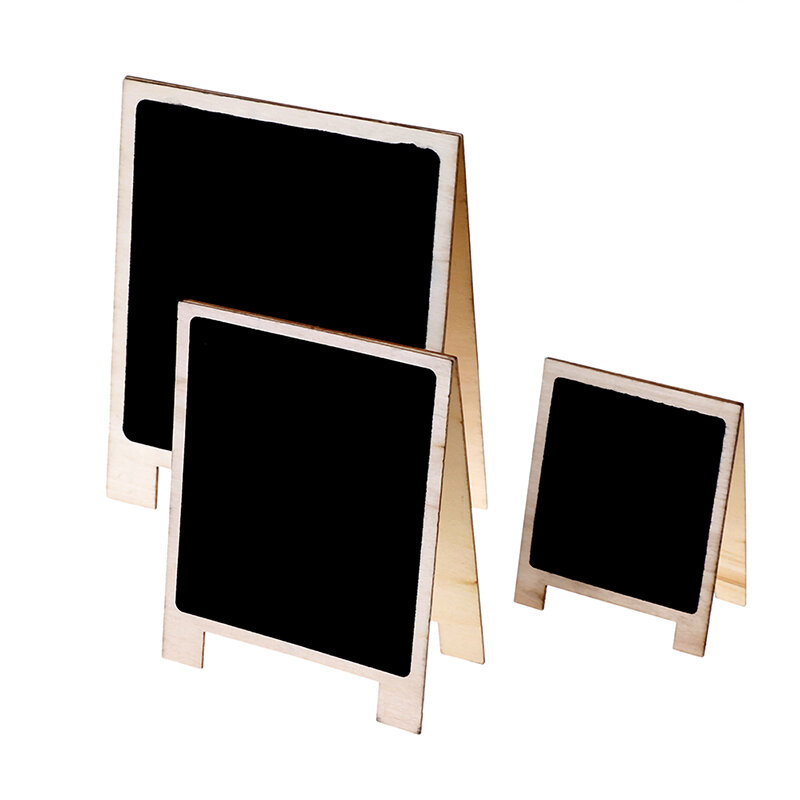Desktop Writing Boards Wood Tabletop Chalkboard Double Sided Blackboard Message Board Stationery Office Supplies