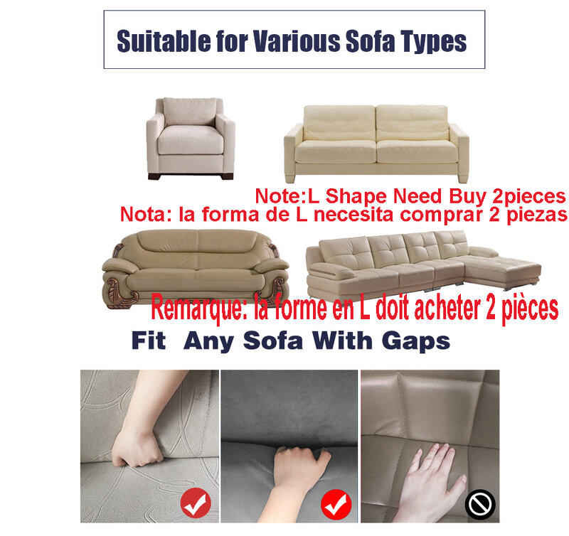 Sarung Sofa Elastis untuk Ruang Keluarga Sofa Natal Dapat Disesuaikan Sarung Sofa Sudut Sofa Bersekat Kursi Malas Bentuk L