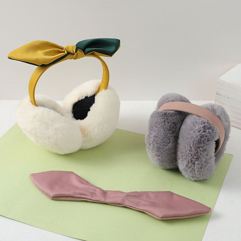 Fashion All-match Korean Style Thicken Plush Winter Earmuffs Warm Earmuffs Rabbit Ears