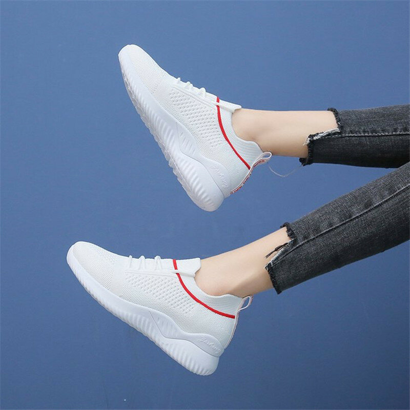 Chaussures de sport respirantes et légères pour femmes, souliers de course tissés à la mode coréens, nouvelle collection printemps 2021