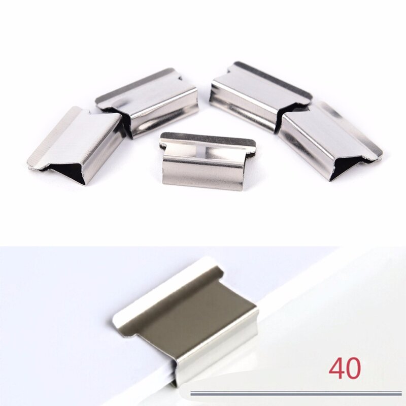 50pcs/pack Mini Metal Paper Clip Paper Document Binder Clips Office Learning Supplies
