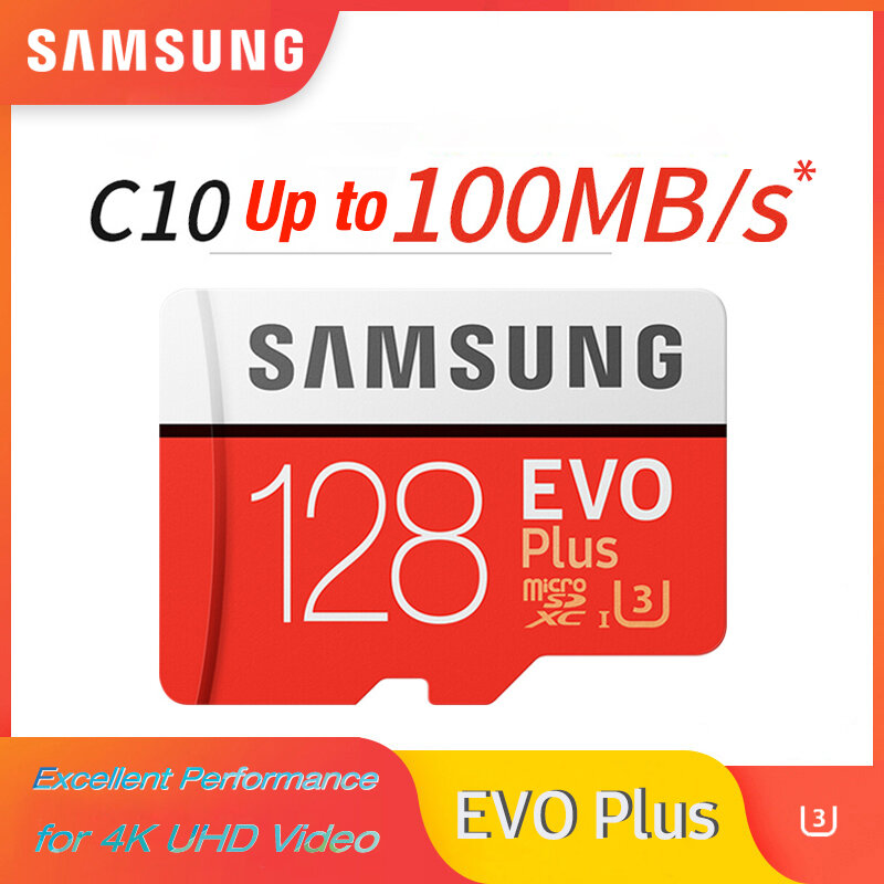 SAMSUNG-tarjeta de memoria EVO Plus, 32GB, 64 Gb, U1, 128Gb, 256Gb, 516GB, U3 Class10 MicroSD, para teléfono inteligente, tablepc 100% Original