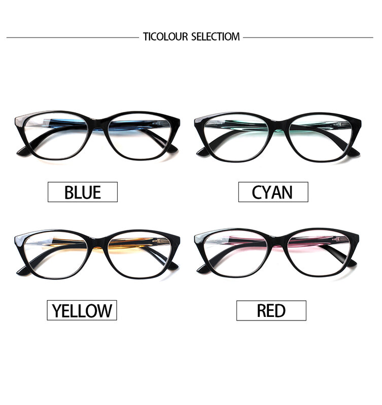 Boncamor Kacamata Baca Musim Semi Engsel Wanita dan Pria Bingkai Persegi Panjang Pembaca HD Kacamata Presbyopic Diopter + 1.0 + 3.0 + 5.0 + 6.0