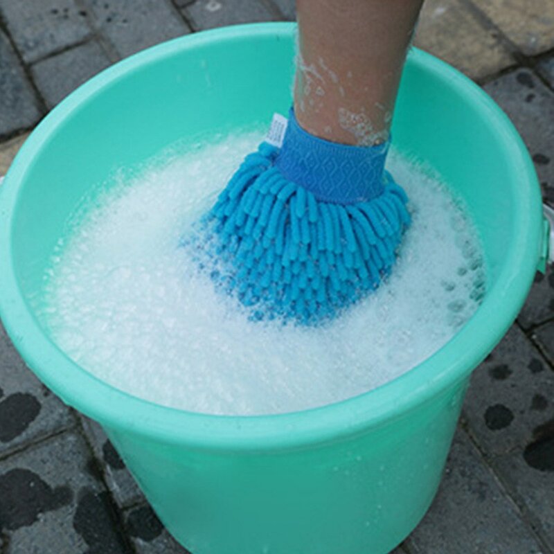 1 sztuk Super Mitt mikrofibra gospodarstwa domowego myjnia mycie rękawice do sprzątania myjnia samochodowa odporne na zadrapania hurtownie radom kolor