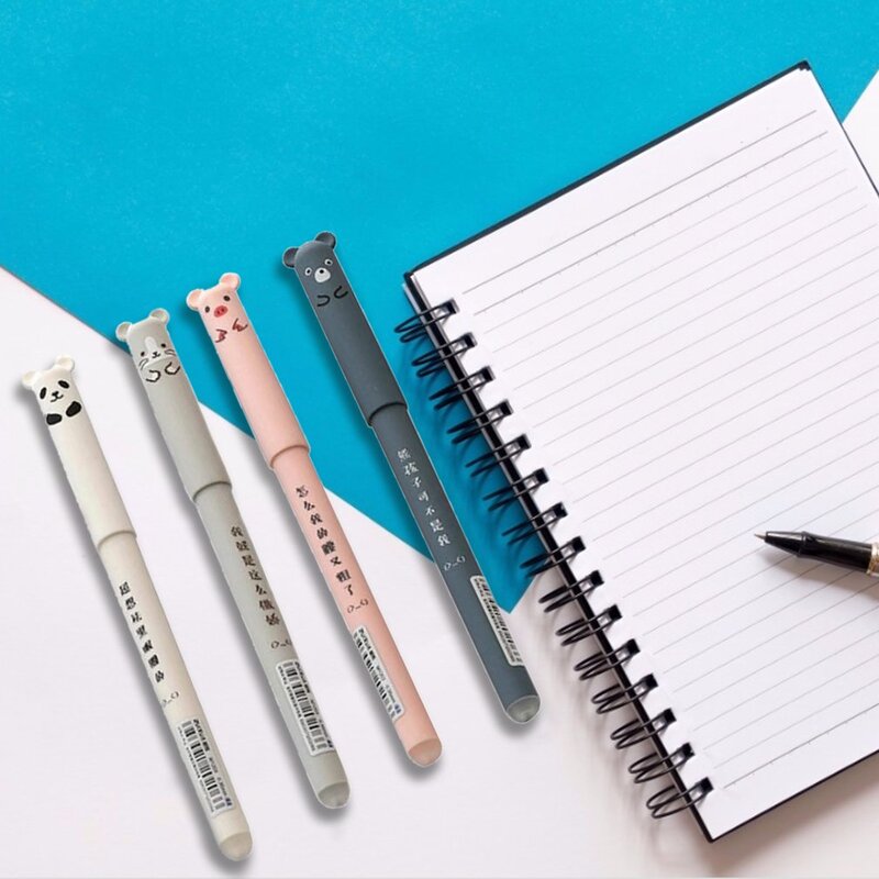 Kawaii Uitwisbare Gel Pen Set Cartoon Dieren Leuke Kat Uitwisbare Pen Uitwisbare Refill Staaf Wasbare Handvat Pen Grip School Briefpapier