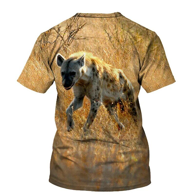 Nieuwe Sportkleding Ademende Korte Mouwen Hyena Print Mannen Mode Zomer O-hals Shirt Straat 3d Stijl Casual Grappig Cool t-shirt