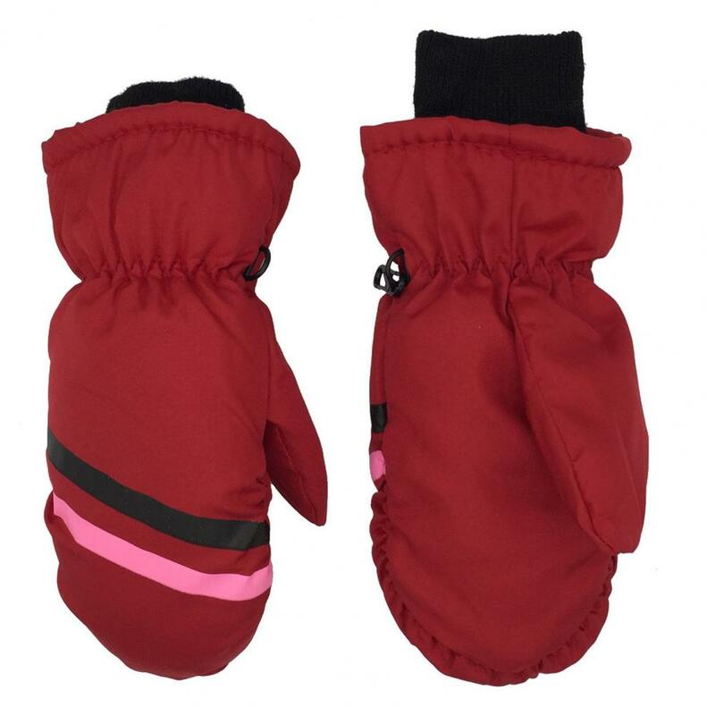 Przydatne dziecięce rękawiczki zimowe bawełniane przezroczyste drukowanie dziecięce śnieżne rękawiczki narciarskie dziecięce śnieżne rękawiczki 1 para