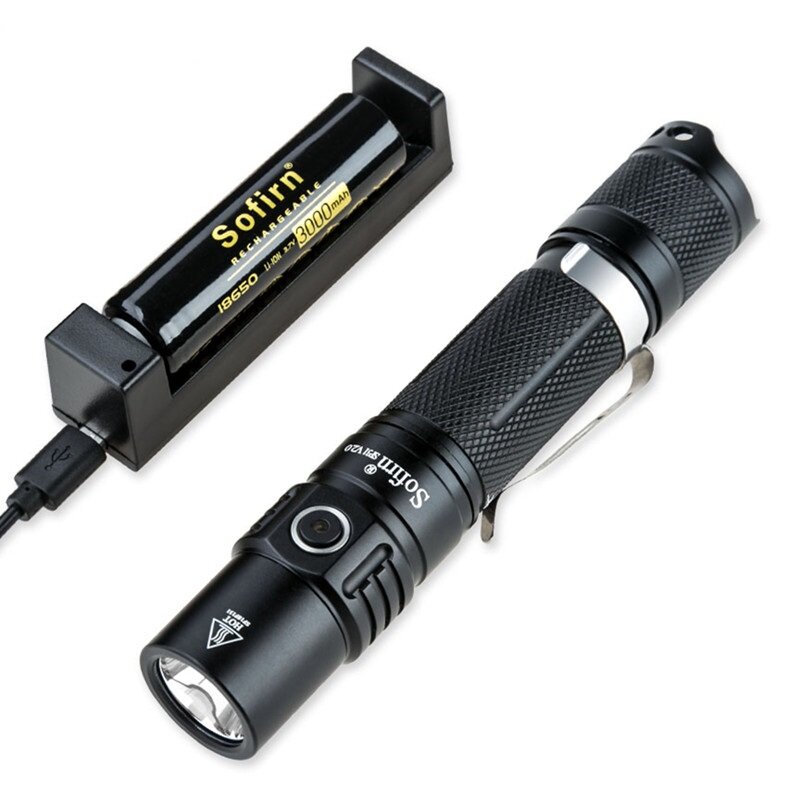 Sofirn SP31 V2.0 potente torcia a LED tattica 18650 Cree XPL HI 1200lm torcia lampada con doppio interruttore indicatore di alimentazione ATR