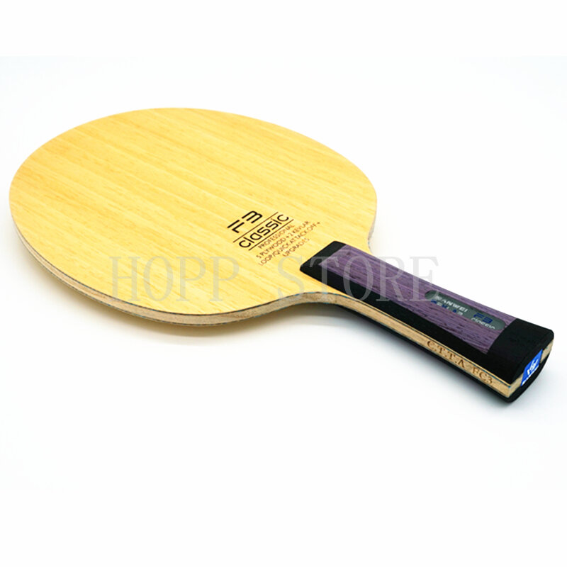 Sanwei F3-Hoja de tenis de mesa clásica, 5 madera contrachapada + 2 kevlar, bucle de ataque rápido, profesional, OFF + raqueta de ping pong, paleta de murciélago