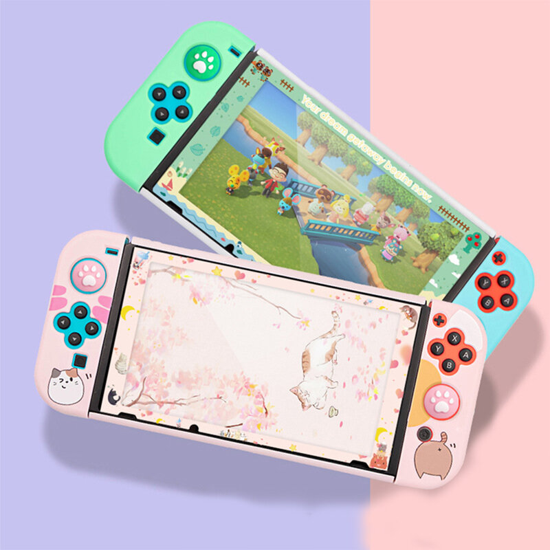 Protecteur d'écran Animal Crossing pour Nintendo Switch Premium, en verre trempé, Transparent HD, 9h, anti-rayures