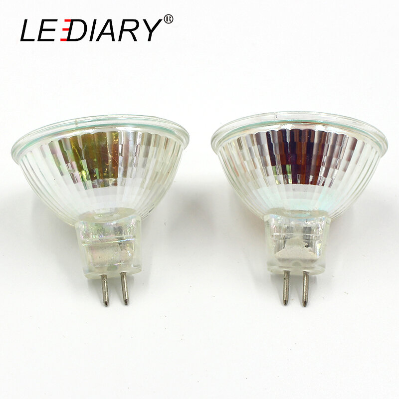 LEDIARY-bombillas halógenas superbrillantes, lámpara regulable MR16 GU5.3 de 12V, 20/35/50W con forma de taza, cristal de cuarzo transparente, 10 Uds.