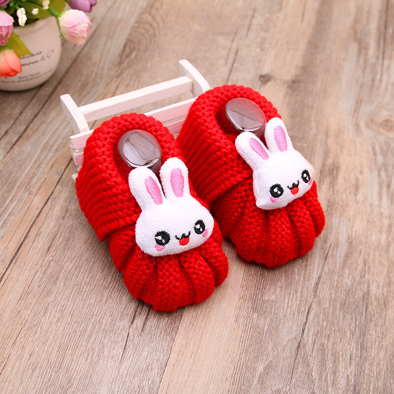 New Wool Baby Shoes Spring and Autumn Single Shoes Newborn Baby Shoes Men and Women Knitted 0-6 Months Toddler Shoes Comfortable