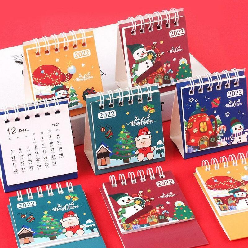 2022 Calendar Book Christmas Desk Calendar Plan Book Place Calendar Kawaii Cartoon Creative Desktop Notepad Wall Desktop Ca F0K3