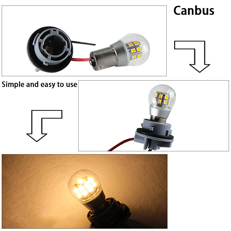 ampoule Car interior light P21W 1156 BA15S 1157 BAY15D py21w canbus 4W 6v 12v 48V auto turn signals motorcycle running bulb
