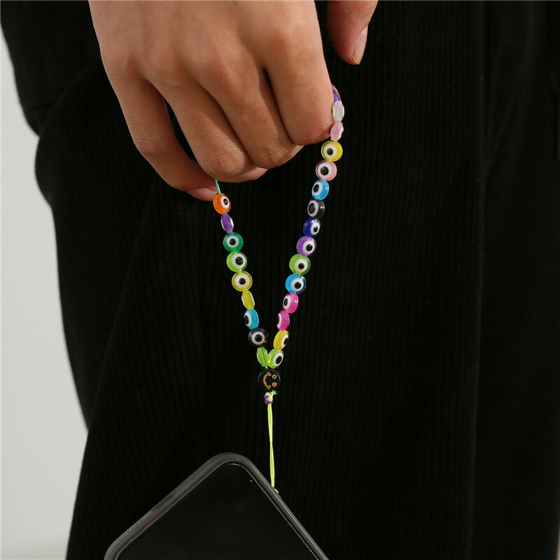 Multicolor Handy Gurt Lanyard Auge Perlen Seil Handy Ketten Für Frauen Schmuck Zubehör