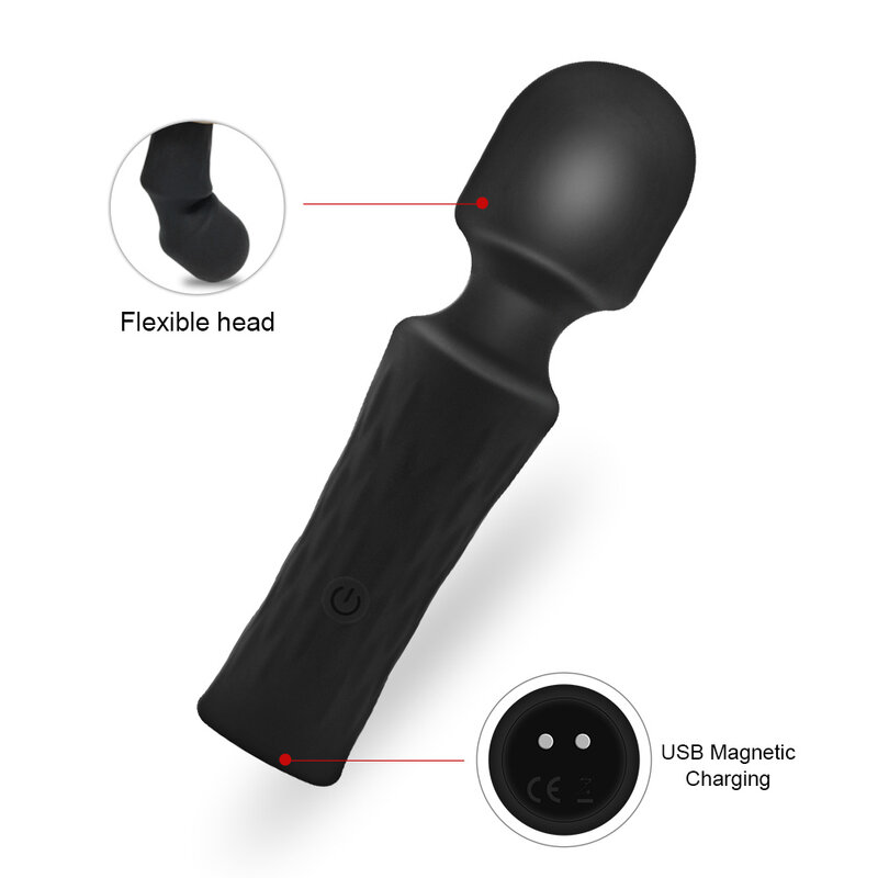 Tongkat Sihir Kuat Vibrator Perempuan Dildo Puting Klitoris Stimulasi Klitoris G-spot Mainan Seks untuk Wanita Pijat Vagina Dewasa 18