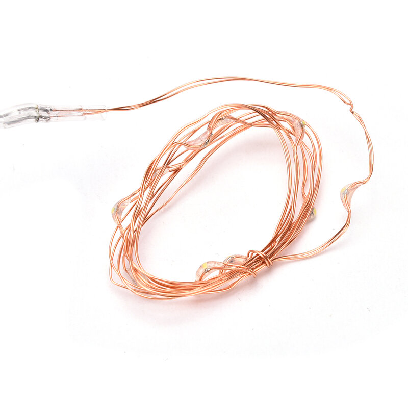 1pcs 10 LED 1M AA Battery Powered Decorative LED Copper Wire Fairy String Lights Warm White White for Christmas Party