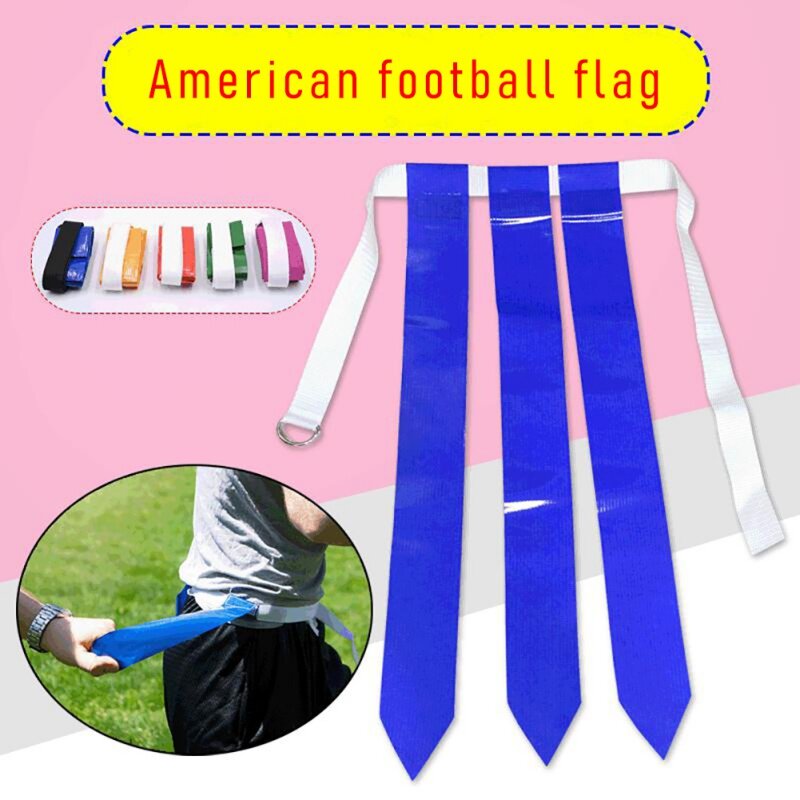 Cinto de treino para futebol americano, bandeira de rugby ajustável com faixa na cintura, acessórios esportivos ao ar livre
