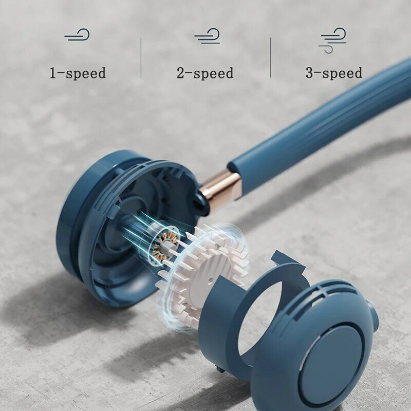 Youpin LIBERFEEL-Mini Ventilador sin aspas para exteriores, para cuello enfriador de aire, rotación de 360 °, silencioso, deportivo, recargable por USB